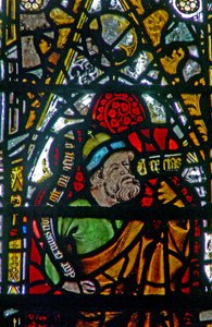 Window w3 depicting the Prophet Zechariah (stained glass) by English School
